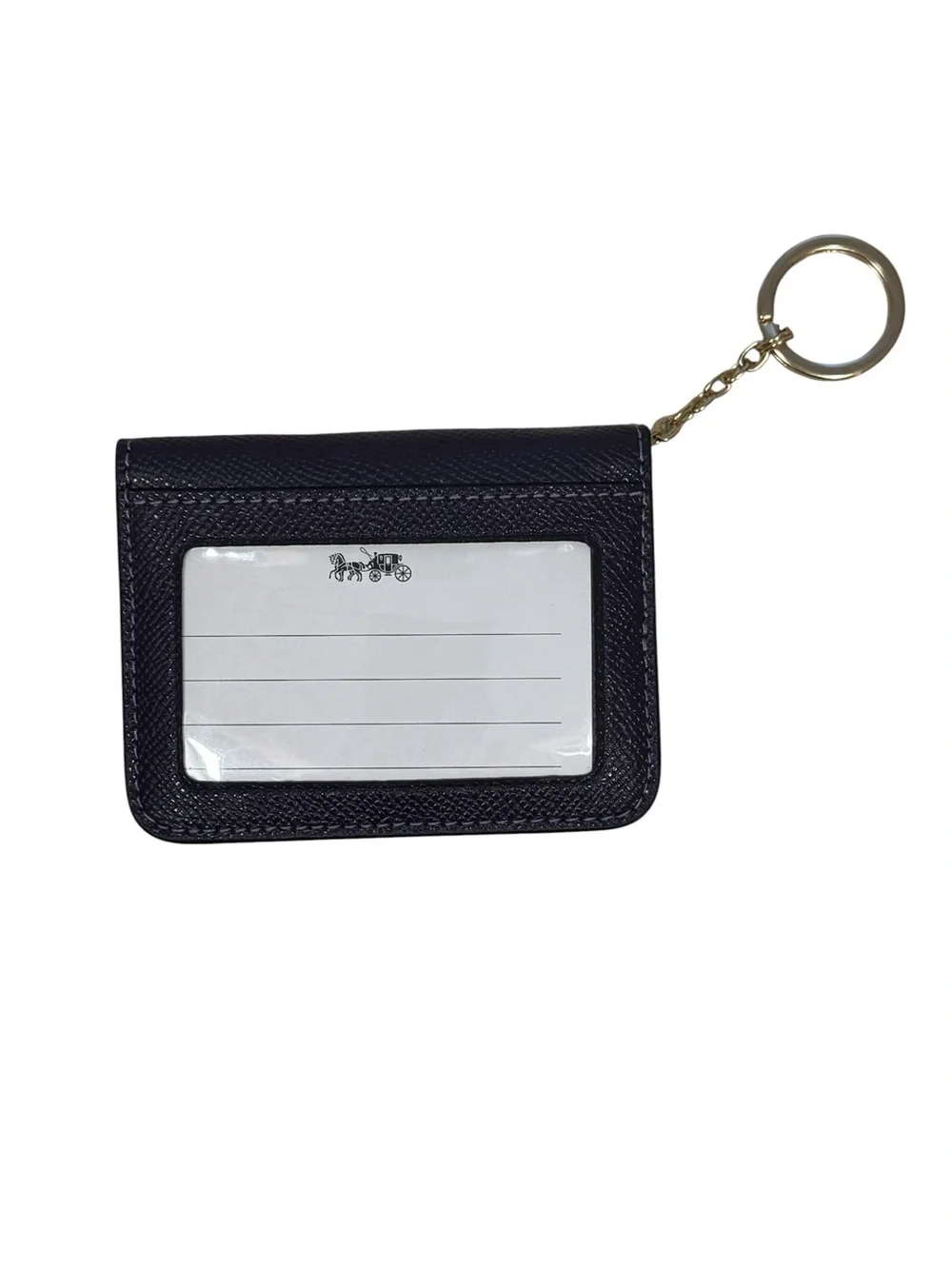 Coach Purple Card Case with Key Ring NWOT